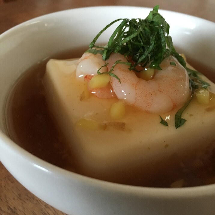 豆腐の海老あんかけ